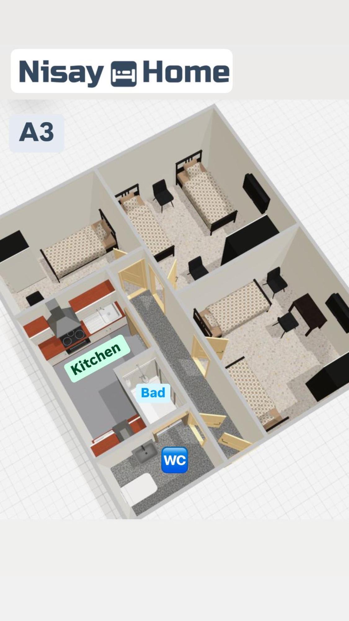 Nisay Home - 3 Room Apartment - A3 Людвігсбург Екстер'єр фото